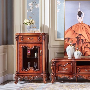 Meuble de rangement en bois de style français de luxe, console classique pour salon, hôtel, villa - Product Image 4