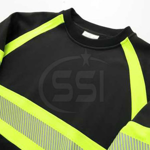 Weather Resistant Water Proof Safety Sweatshirt ANSI Class 2 High Visibility Workwear Customized Logo <b>LED</b> Flash for Outdoor Use - Product Image 3