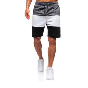 Vente chaude Vêtements pour hommes Jogging Sweats Shorts Bloc de couleur Cordon de serrage Taille Sports Track Shorts - Product Image 1