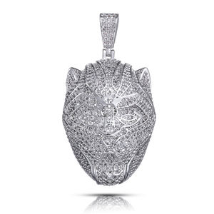 Pendentif Tête de Panthère en Argent 925 Plaqué Or 18K et Rhodium, Cristaux Taillés Brillants, Bijou Unisexe de Luxe à Thème Animal - Product Image 2