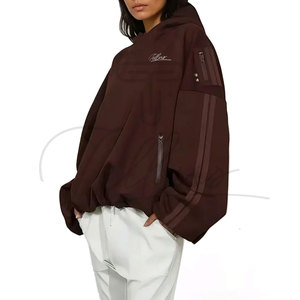 Sudaderas Extra Grandes Casuales de Invierno para Mujer, Sudaderas de Alta Calidad Recién Llegadas con Logotipo Frontal, Sudaderas de Mujer 100% Algodón Felpa Resistentes al Viento - Product Image 4