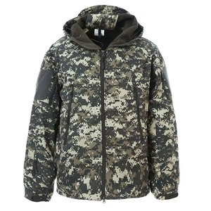 High Quality Custom Print Hunting Jacket with Zipper Closure Soft <b>Shell</b> Microfleece Lightweight Winter Outdoor Jacket - Product Image 1