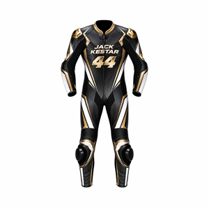 Combinaison de course moto personnalisée en cuir, équipement de course moto de championnat, combinaison de moto avec protection CE pour la course sur circuit - Product Image 1
