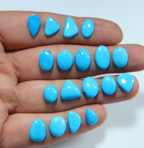 Arizona Turquoise Loose Cabochon Natural Blue Turquoise Mix Shape Stones for Jewelry Making - Product Image 4