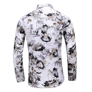 Chemise à manches longues pour homme RNSHANGER, grande taille 7XL, imprimée, style plage, décontractée, coupe slim, tendance, printemps et automne - Product Image 2