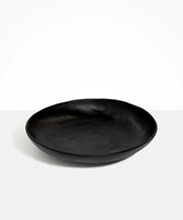 Bol Wabi en bois poli fait main, design moderne marbré noir et blanc, émaillé, durable, non toxique, plat de service alimentaire pour fêtes et cadeaux