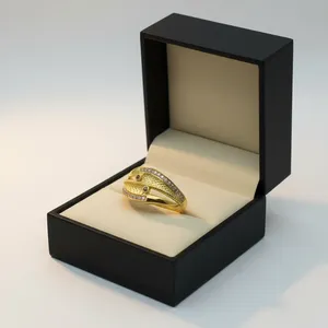 Stylish Gift <b>Crystal</b> Studded Designer <b>Ring</b> for Wedding Anniversary Birthday Party Luxury Jewelry Elegant Gold <b>Ring</b> for Women - Product Image 2