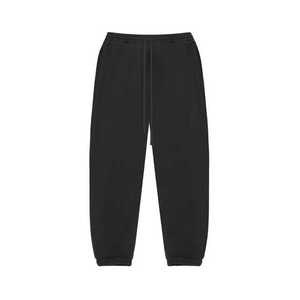 High Quality French Terry Cotton Oversized Baggy Sweatpants Custom Straight Curved Striped <b>Trousers</b> with Drawstring Rope - Product Image 1