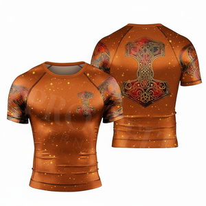 เสื้อรัดรูปออกแบบลายซับลิเมชั่นตามสั่ง แขนยาว แขนสั้น สำหรับออกกำลังกาย ฟิตเนส กีฬา และว่ายน้ำ - Product Image 6