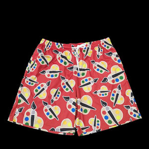 Men Active Wear All Over Print Above the Knee 5 Inch Inseam Custom Sublimation Streetwear Double <b>Layer</b> Basketball Mesh Shorts - Product Image 2