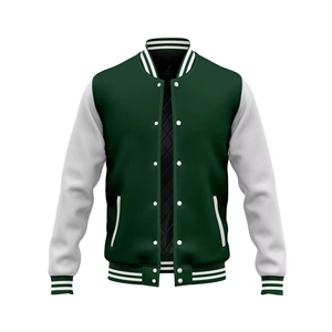 Chaqueta Varsity de Cuero Personalizada, Nueva Colección, Chaqueta Casual de Béisbol, Chaqueta Bomber con Parches para Hombre - Product Image 1