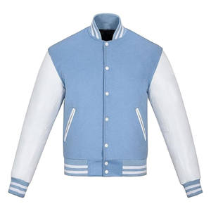 Veste de travail pour homme de qualité supérieure, style baseball, en laine et cuir, séchage rapide pour le confort et le style - Product Image 1