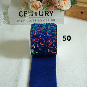 Cinta de Lentejuelas de 75 mm, Cinta de Terciopelo de una Cara de Color Sólido para Lazos para el Cabello, Manualidades, Embalaje de Regalos - Product Image 4