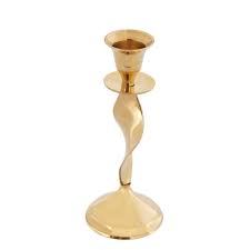 Aluminum Cast Golden Color Candle Holder <b>Lanterns</b> Candle Stand Shiny Polished Decorative Tabletop Accessories From India - Product Image 3