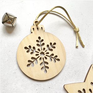 Laser Cut Metal <b>Star</b> Christmas Ornament Hanging <b>Tree</b> Tag Unfinished Wood Snowflake Cutout Holiday Craft Decoration - Product Image 3