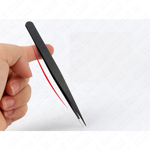 Juego de Pinzas de Precisión de Acero Inoxidable Premium para Pestañas, Vello Facial y Cuidado de las Pestañas, Kit de Herramientas de Belleza con Punta Puntiaguda - Product Image 6