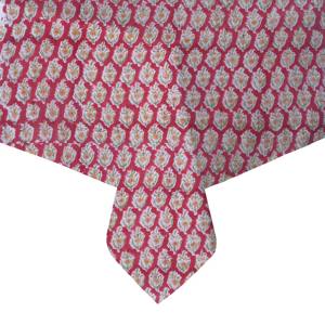 Taille personnalisée Boho Floral imprimé bloc imprimé nappe carrée à la main Extra Large Table à manger décor maison cadeaux - Product Image 1