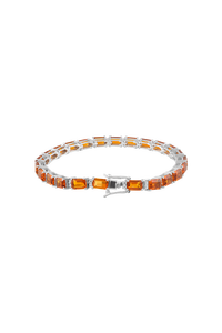 Pulsera de Granate y Circonita en Plata de Ley 92.5 KLSB-20417 - Product Image 3