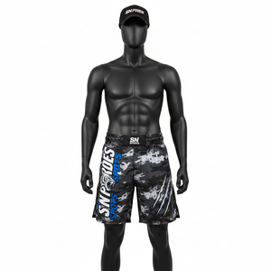 Shorts MMA/Karaté personnalisés les plus vendus, mélange polyester/spandex, unisexe adulte, imprimé par transfert thermique, OEM, prix bas, séchage rapide - Product Image 1