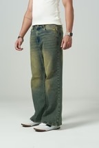 Jean en denim ultra-doux pour homme, infroissable, résistant aux taches, inaltérable, écologique, coupe large décontractée, poids moyen, idéal pour l'été - Product Image 3