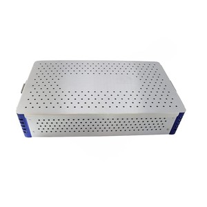 Aluminum Manual Sterilization <b>Box</b> with Silicone Mat & <b>Locking</b> Lid for Surgical Instruments 368mm X 217mm X 77mm - Product Image 3