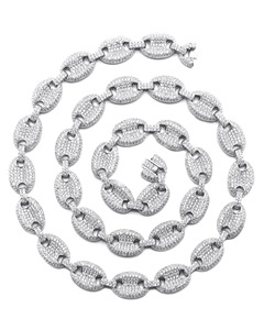 Meilleurs prix D VINS JEWELS CUB50 Collier pour homme Hip Hop en or 10K 14K plaqué rhodium, maillons cubains Miami Infinity, diamant de laboratoire - Product Image 2