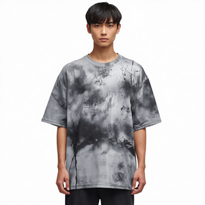 Best Selling Men's Stone Grey Plain Dyed Oversized Graphic T-Shirt 100% Cotton Heavyweight Modern Casual Wear High Street Style - Product Image 4