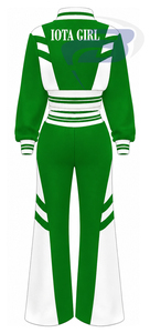 Ensemble de survêtement noir et doré pour femmes Iota Phi Lambda Sorority, manches longues, demi-zip, cordon de serrage, pantalon de jogging, tenue sportive décontractée - Product Image 2