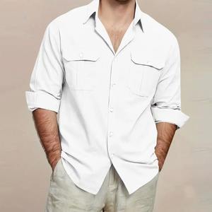 เสื้อโปโลชาย แขนยาว คอปกติดกระดุม เสื้อยืดลำลอง เนื้อผ้านุ่ม สวมใส่สบาย เหมาะสำหรับใส่ทุกวัน - Product Image 3