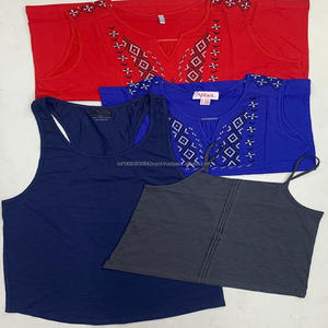 Tops sin mangas de algodón, elastano y encaje viscoso para mujer, estilo Y2K, vestido Poki, ropa de verano, surtido de estilos variados - Product Image 2