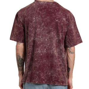เสื้อยืดคอกลมทรงหลวมแขนสั้น สกรีนโลโก้ได้ ใส่สบาย สไตล์ลำลอง ล้างสีแบบเอซิดวอช ผู้ชาย พร้อมเนื้อผ้าแบบเฟด - Product Image 5