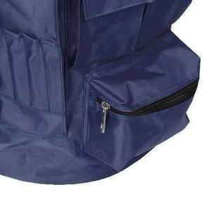 Sac de baseball bleu 600D avec plusieurs poches et fermeture à glissière pour le rangement de matériel sportif - Product Image 6