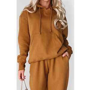Hoodie oversize en molleton épais de coton, design unique, pour femmes, nouvelle mode streetwear, pull à épaules tombantes. - Product Image 4