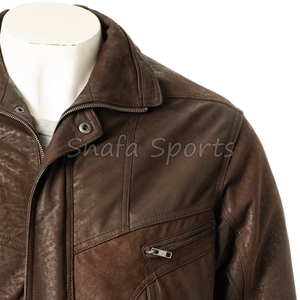 Full Sleeve Solid Color Cowhide <b>Leather</b> <b>Jacket</b> Regular Fit Online Best Sale Bulk Quantity OEM Manufactured <b>Leather</b> <b>Jackets</b> - Product Image 5