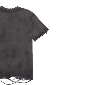 T-shirt de luxe en coton tricoté 100% anti-plis, col rond, coupe oversize, épaules tombantes, 240g, lavage acide vieilli, impression DTG - Product Image 3