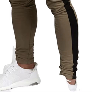 Pantalones Deportivos Casuales para Hombre, Cintura Elástica, Corte Ajustado, Franja Lateral, Transpirables, Tejidos, para Otoño - Product Image 3