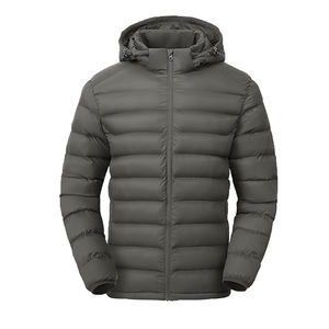 Veste matelassée rembourrée pour homme avec logo personnalisé, imperméable, coupe-vent, pour l'extérieur, en polyester, chaude pour l'hiver - Product Image 1