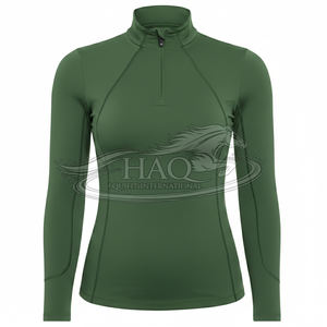 เสื้อเบสเลเยอร์แขนยาวสำหรับขี่ม้า ป้องกันการเสียดสี สำหรับผู้หญิง เสื้อผ้าสำหรับกีฬาขี่ม้า ประสิทธิภาพสูง ออกแบบตามสั่ง สำหรับการฝึกซ้อมและการขี่ม้า - Product Image 4