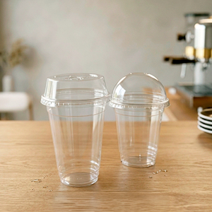 Wholesale Disposable Transparent 95mm Single Wall PP <b>Cups</b> with Lid 16oz & 22oz <b>Plastic</b> <b>Cup</b> For Tea Coffee Juice Beverages - Product Image 1