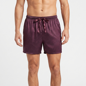 Shorts de nuit en satin à cordon de serrage pour femme, 100 % soie - Product Image 5