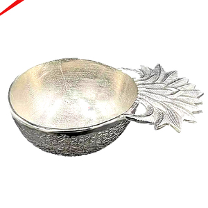 Metal Fruit Bowl Silver Finished Food Serving Classic Modern Bowl Food Serving Bowl Metal <b>Plain</b> Decorative Salad - Product Image 3
