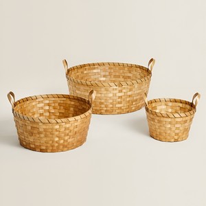 Cestas de bambú natural ecológicas al por mayor, estilo retro, hechas a mano, para almacenamiento. - Product Image 2