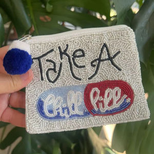 Porte-monnaie brodé à la main avec perles, motif perroquet, assortiment de porte-monnaie perlés d'Inde, fait main, pour femmes et filles - Product Image 1