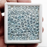 Commandes personnalisées acceptées, vente en gros de topaze bleue ciel naturelle facettée, pierre précieuse en vrac, taille princesse 4 mm, fournisseur en gros de pierres précieuses en Chine