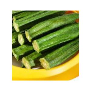 Okra vert de haute qualité, surgelé, coupé en morceaux, cuit à la vapeur et surgelé par procédé IQF BQF, pour la vente au détail - Product Image 2