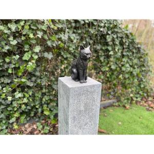 Statue de chat en bronze moulé à la main pour le jardin, figurine décorative vintage de chat assis, prix abordable - Product Image 2