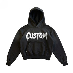 Factory Direct Athletic Hoodie Workout Hoodie Training Hoodie Cotton Fleece for Fitness Brands - Product Image 6
