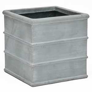 Modern <b>Square</b> Concrete Planter Gray Textured Durable Flower <b>Pot</b> for Outdoor Garden - Product Image 1