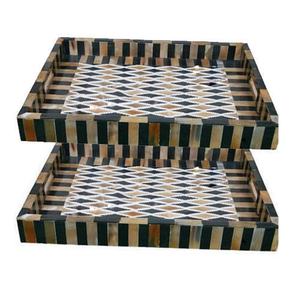 Bandeja curvada decorativa para servir, diseño elegante hecho de hueso, decoración multiusos para bodas - Product Image 3