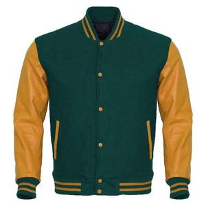 Chaqueta Varsity Bordada, Nueva Colección de Chaquetas Varsity de Béisbol con Mangas de Cuero y Cuerpo de Lana - Product Image 1